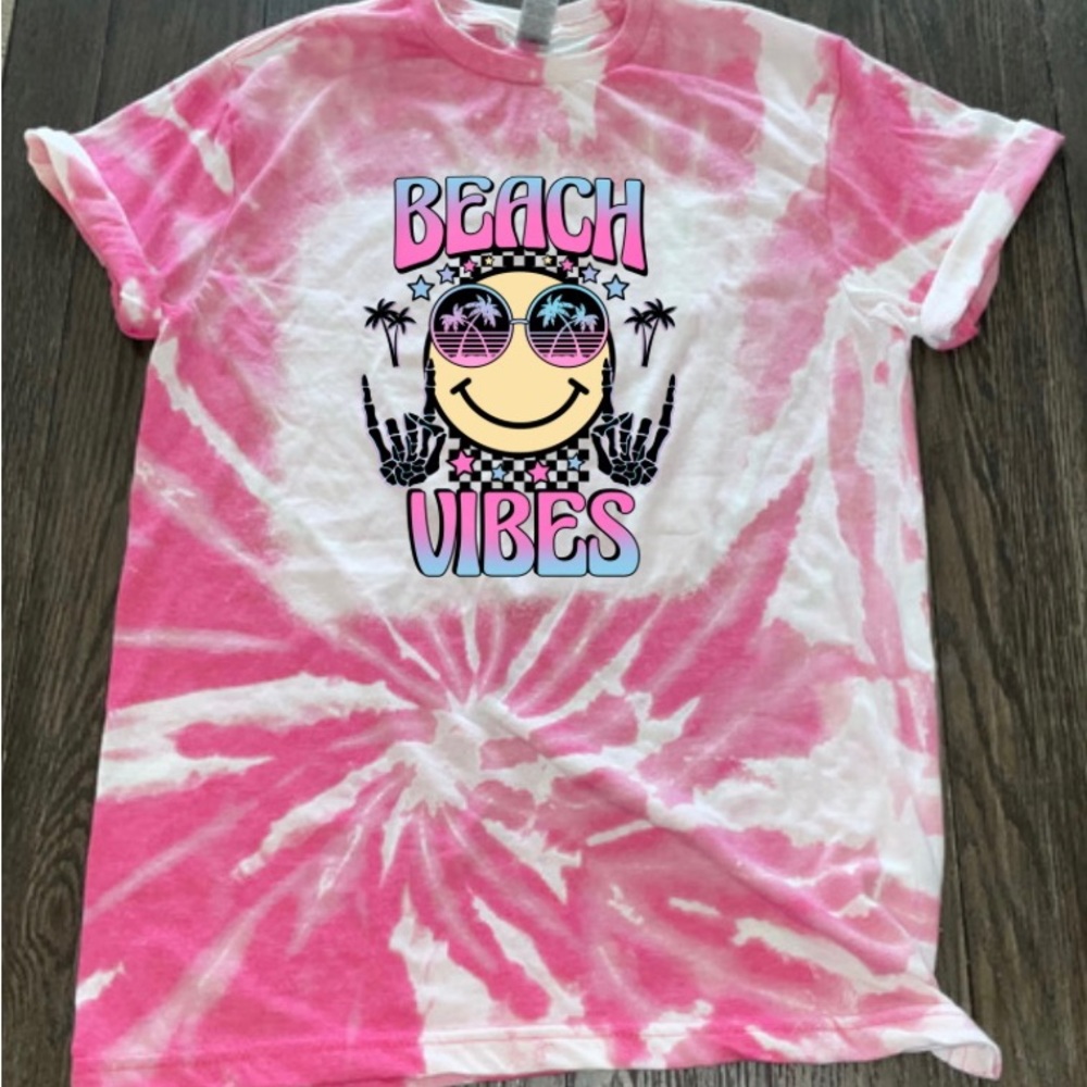 Beach Vibes Bleached Tee